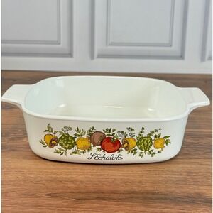 Vintage Corning Ware L'Echalote Spice of Life "A-1-B" 1 Quart Casserole Dish EUC